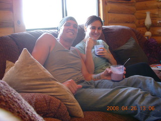 Dustin and Marcelle at Kathe's place