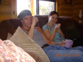 Dustin and Marcelle at Kathe's place
