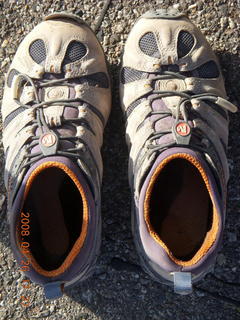 my hiking shoes full of sand from snow canyon