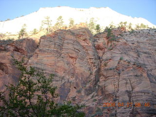 17 6gt. Zion National Park - Angels Landing hike - morning sun on rocks
