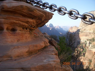 26 6gt. Zion National Park - Angels Landing hike - chains and scenic view