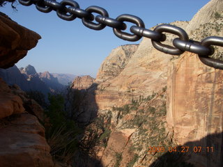 27 6gt. Zion National Park - Angels Landing hike - chains and scenic view