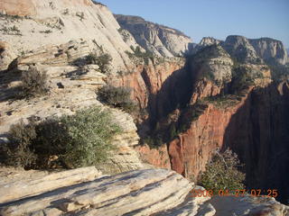 Zion National Park - Angels Landing hike - chains and scenic view