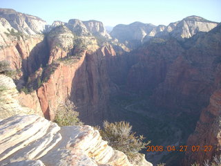 Zion National Park - Angels Landing hike - chains and scenic view