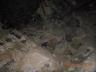 131 6gt. Snow Canyon - Lava Flow cave lit by headlamp