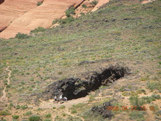 Snow Canyon - Lava Flow overlook - cave from a distance