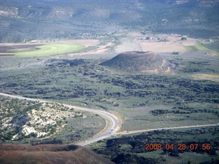 25 6gu. aerial - volcano cone near Snow Canyon