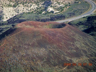 26 6gu. aerial - volcano cone near Snow Canyon