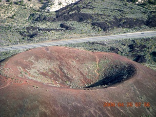 27 6gu. aerial - volcano cone near Snow Canyon