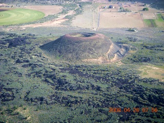 28 6gu. aerial - volcano cone near Snow Canyon
