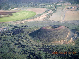 29 6gu. aerial - volcano cone near Snow Canyon