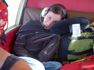 Marcelle sleeping in N4372J