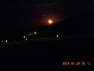 red moonrise in Globe, Arizona