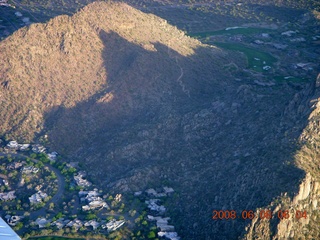 5 6j8. aerial - Pinnacle Peak with its summer-sunrise shadow