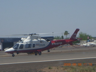 helecoptor taxiing at Deer Valley Airport