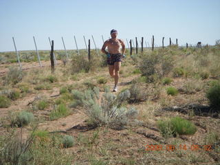 Minnesota country road - grass path - Adam running