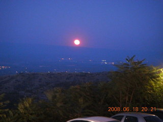 red moonrise in Globe, Arizona