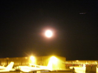 Zion National Park - Watchman hike - moon over trees