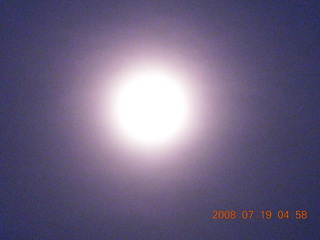 red moonrise in Globe, Arizona