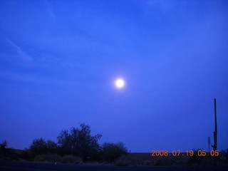 red moonrise in Globe, Arizona