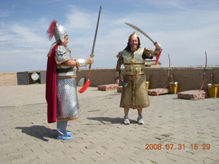 362 6kx. eclipse - Jiayuguan - Great Wall - Adam and Wendy in armor