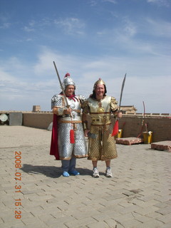 eclipse - Jiayuguan - Great Wall - Adam and Wendy in armor