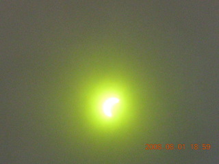261 6l1. eclipse - Jiayuguan - Gobi Desert- terrible partial eclipse picture