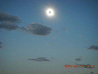 271 6l1. eclipse - Jiayuguan - Gobi Desert - total eclipse with corona and clouds