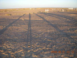 319 6l1. eclipse - Jiayuguan - Gobi Desert - afterward - long shadows