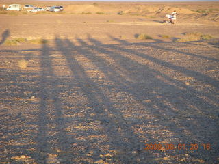 eclipse - Jiayuguan - Gobi Desert - afterward - long shadows