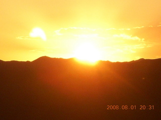 331 6l1. eclipse - Jiayuguan - Gobi Desert - afterward - sunset