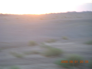 346 6l1. eclipse - Jiayuguan - Gobi Desert - afterward - sunset