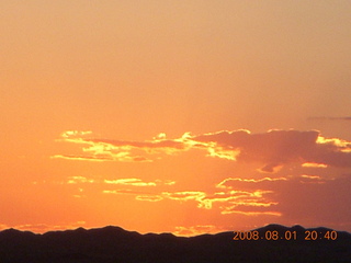 349 6l1. eclipse - Jiayuguan - Gobi Desert - afterward - sunset cloud colors