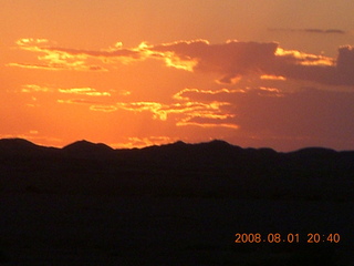 350 6l1. eclipse - Jiayuguan - Gobi Desert - afterward - sunset cloud colors