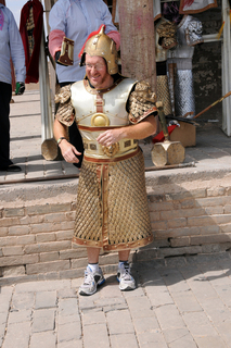 eclipse - China - Gordon - Adam as warrior at Great Wall fort