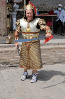 21 6l8. eclipse - China - Gordon - Adam as warrior at Great Wall fort