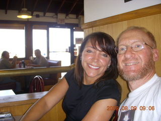 Julia and Adam at Todd's restaurant