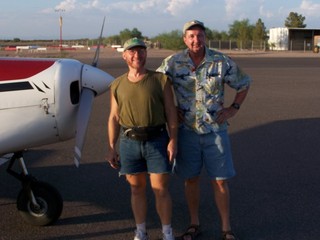 N4372J, Adam, and Ken Calman at Eloy (E60)