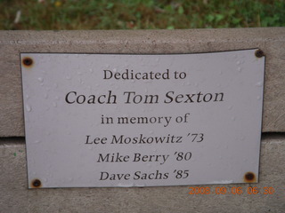 CHS-XC - Curtis Arboretum - memorial bench sign