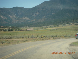 road on the way to Pine Valley, Utah