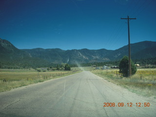 road on the way to Pine Valley, Utah