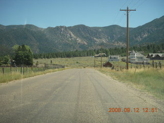 road on the way to Pine Valley, Utah