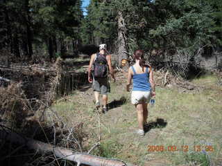 Dustin and Marcelle hiking at Pine Valley, Utah