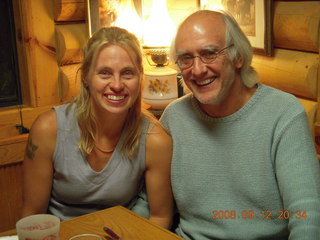 Audra and Lou at Kathe's and Reggie's place in Central, Utah