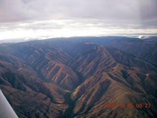 aerial - Washington, Idaho, Oregon flight - Snake River canyon - Hells Canyon