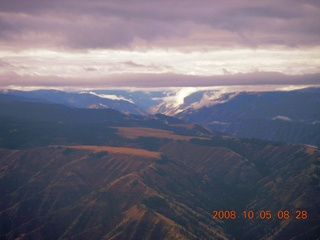 aerial - Washington, Idaho, Oregon flight - Snake River canyon - Hells Canyon