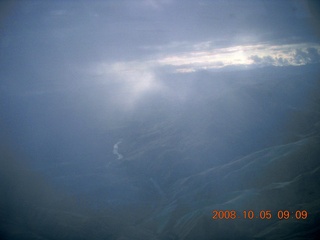 87 6n5. aerial - Washington, Idaho, Oregon flight - Snake River canyon