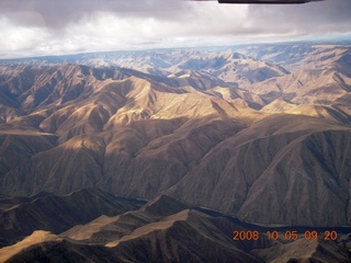 aerial - Washington, Idaho, Oregon flight - Snake River canyon