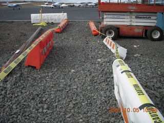 Washington, Idaho, Oregon flight - walkway under construction (not taxiway)