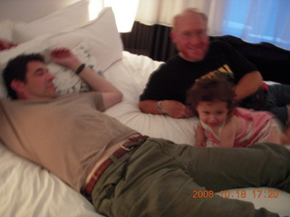 Mondrian Hotel room, Richard, Abigail, Adam